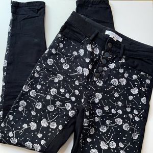 Cute Bcbgeneration  high-rise Skinny Floral jean❌